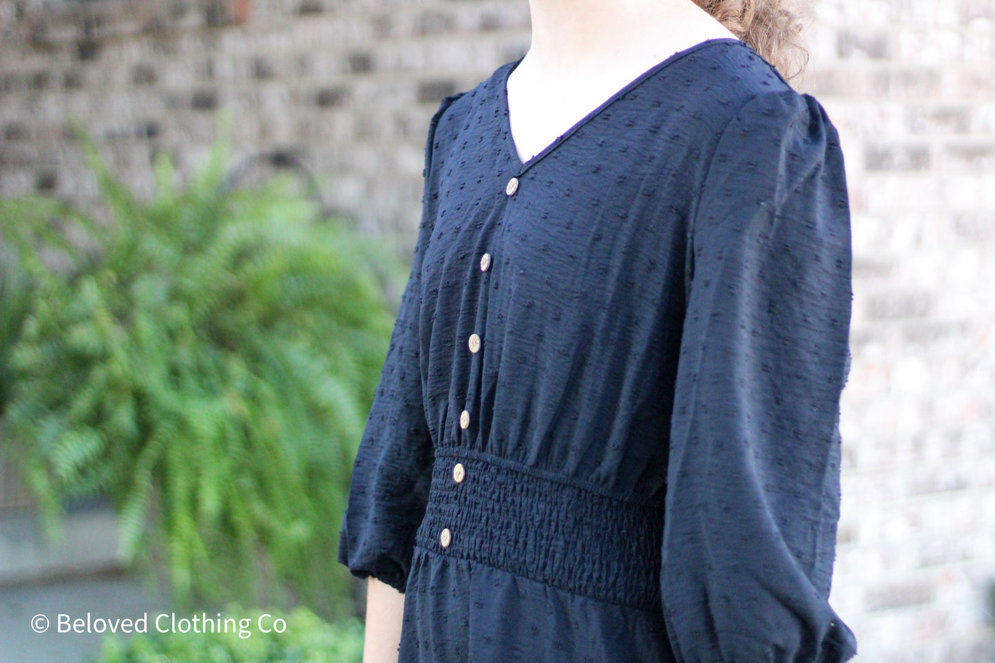 Swiss Dot Vintage Puff Midi Dress