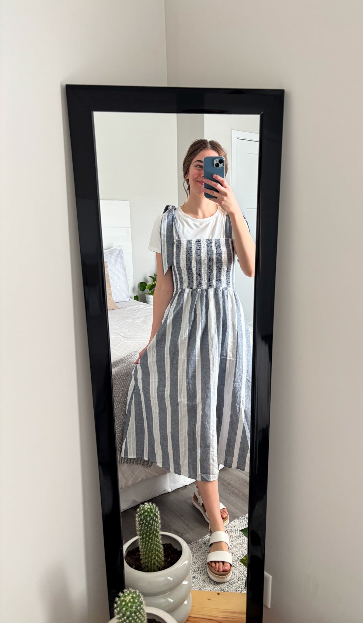Harbor Stripe Midi Dress