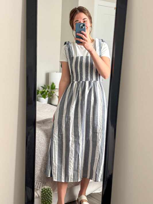 Harbor Stripe Midi Dress