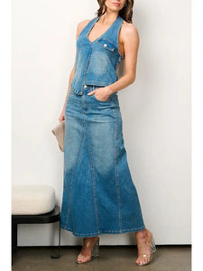 Maxi Denim Skirt