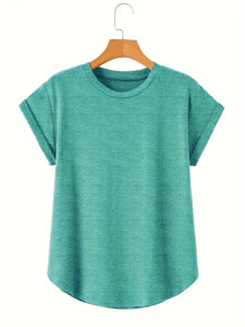 Solid Curve Hem Tee