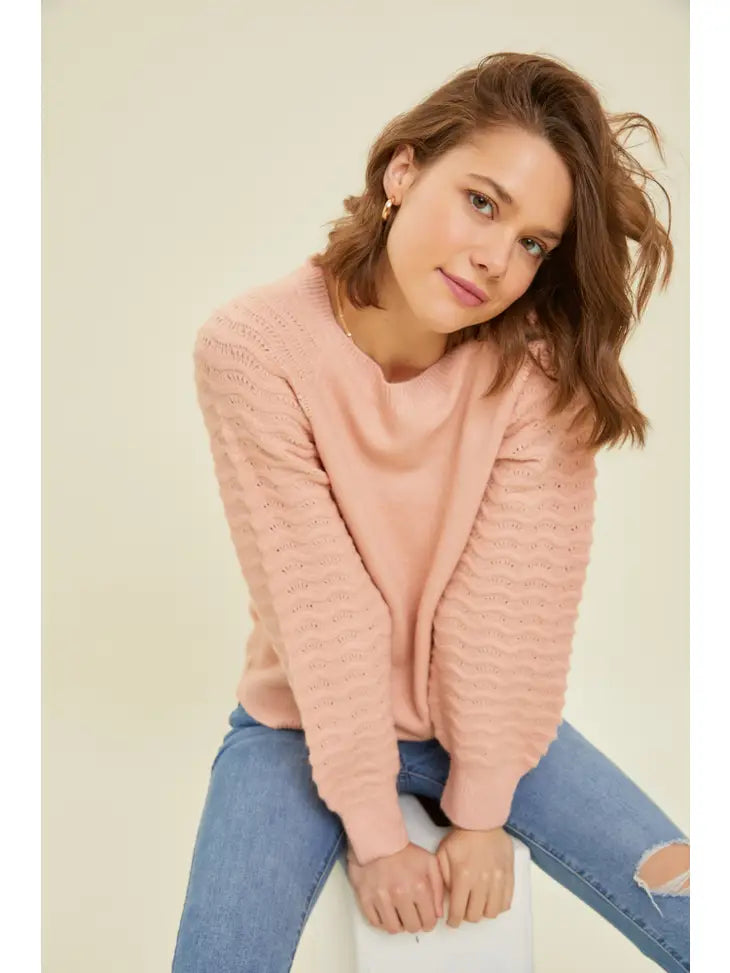 Peach Knit Sweater
