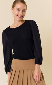 Women's Woven Puff Sleeve Top