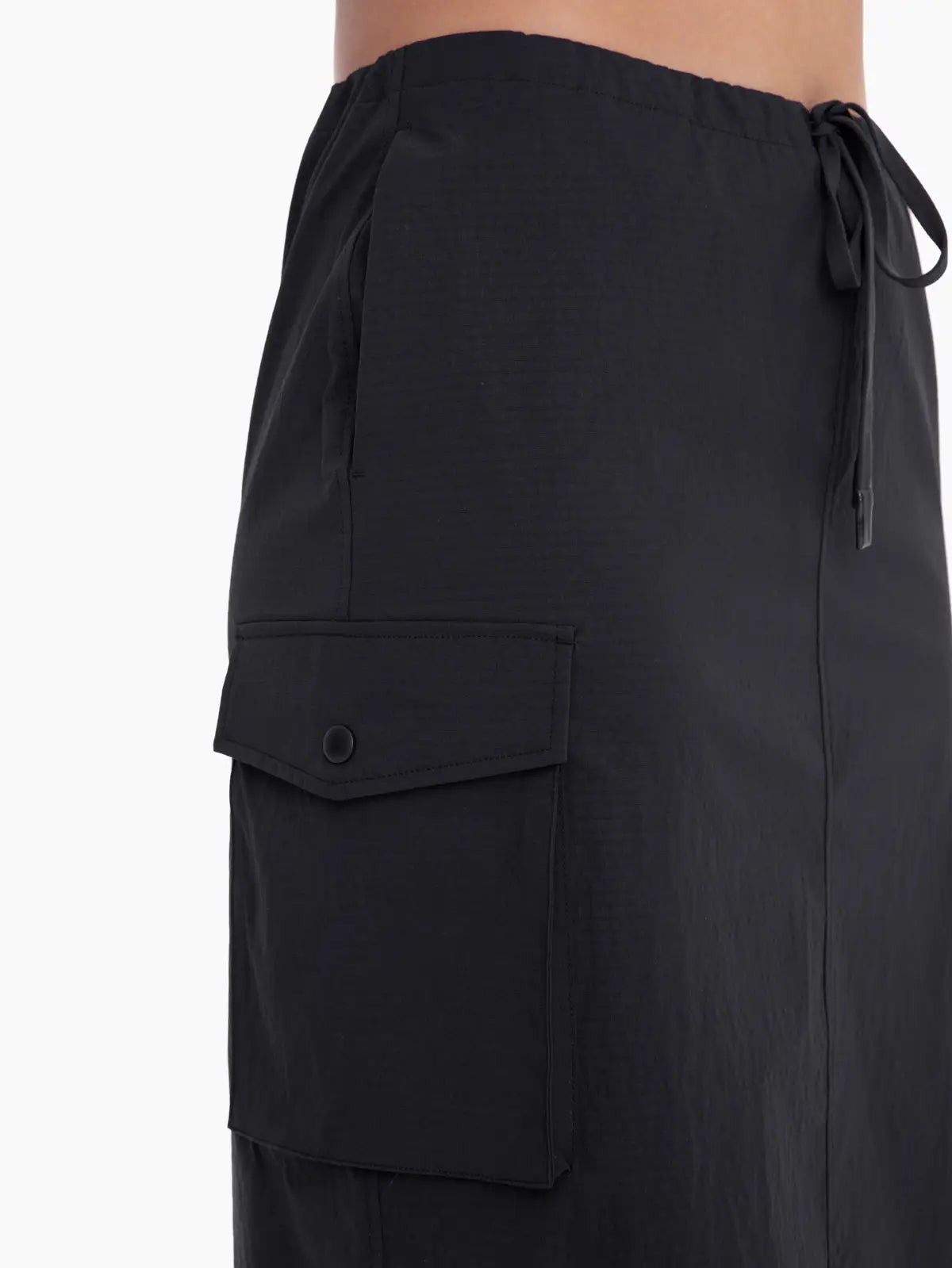 Adjustable Cargo Midi Skirt