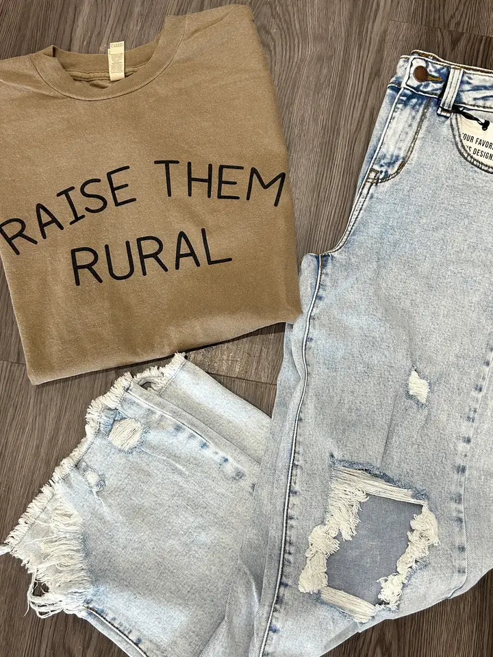 "Raise Them Rural" Graphic Tee