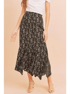 "Mia" Floral Midi Skirt