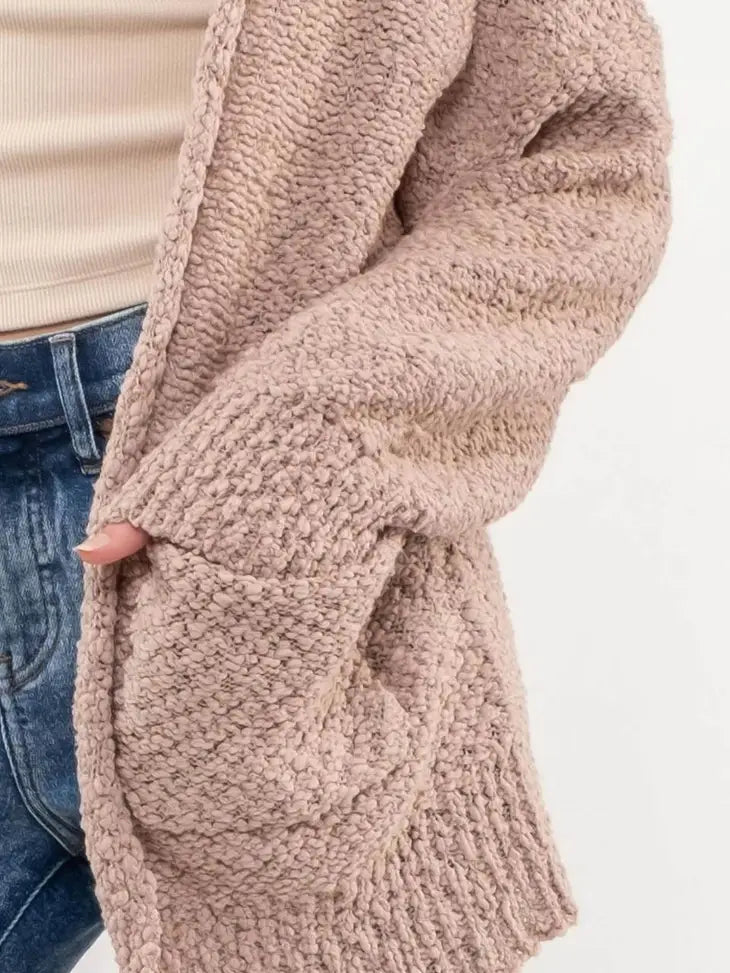 Cozy Open Front Knit Cardigan