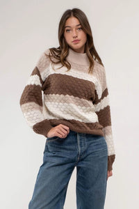 Multicolor Knit Pullover Sweater