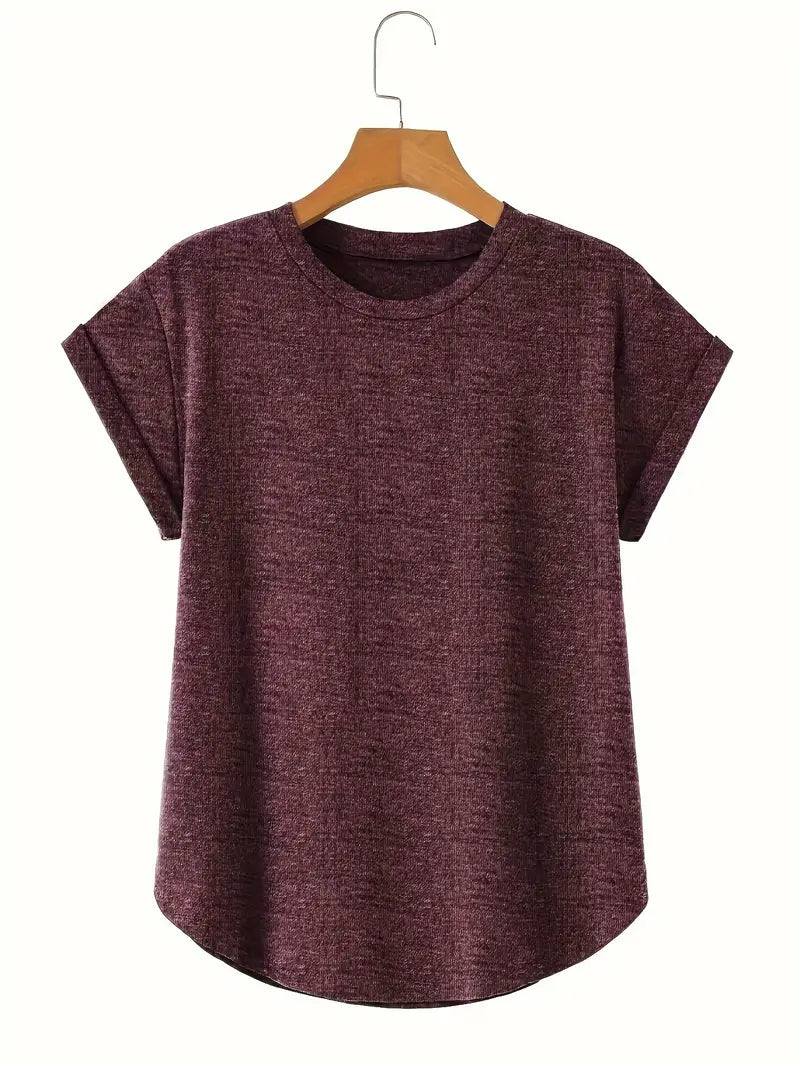 Solid Curve Hem Tee