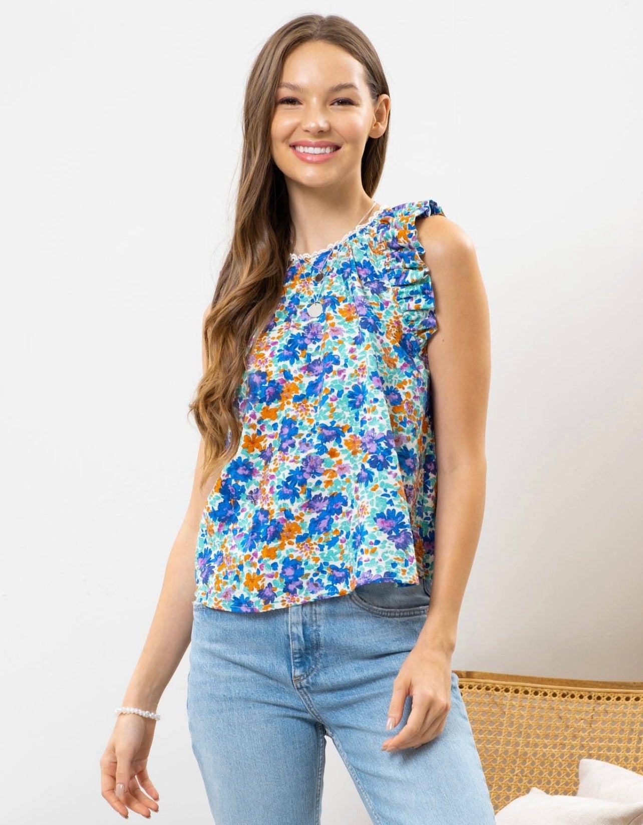 Floral Woven Tank