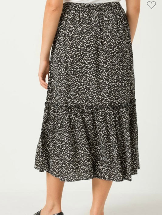 Polka Dot Midi Skirt