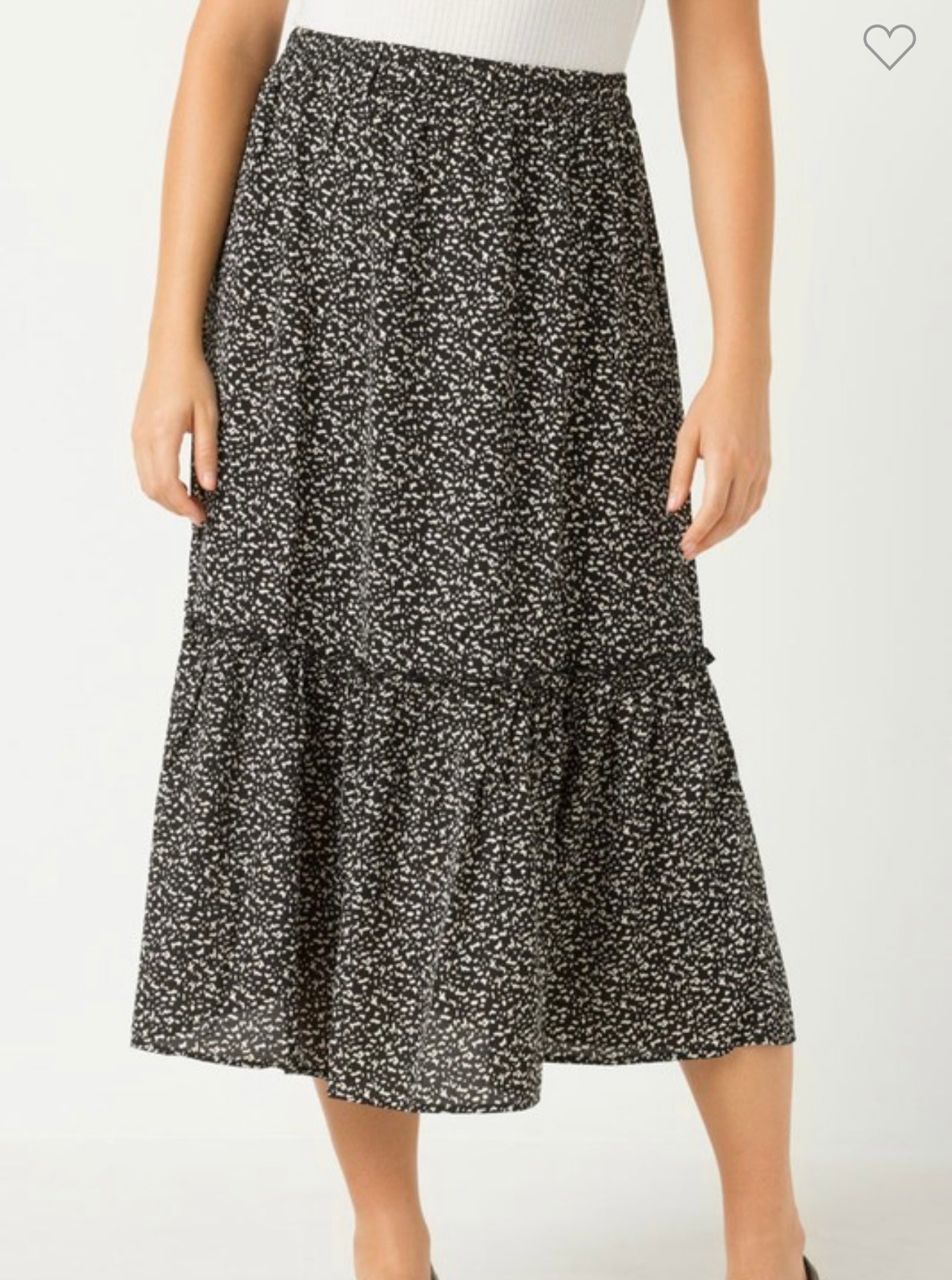 Polka Dot Midi Skirt