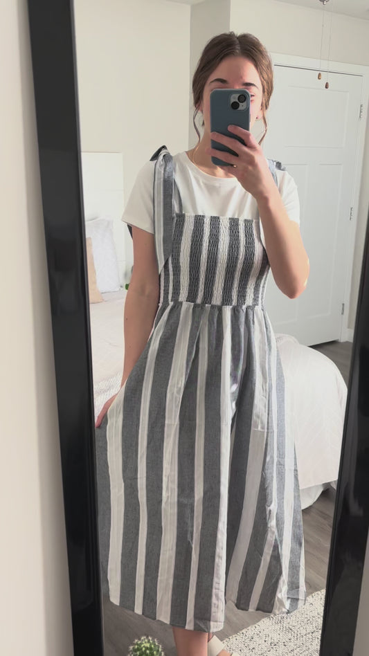 Harbor Stripe Midi Dress