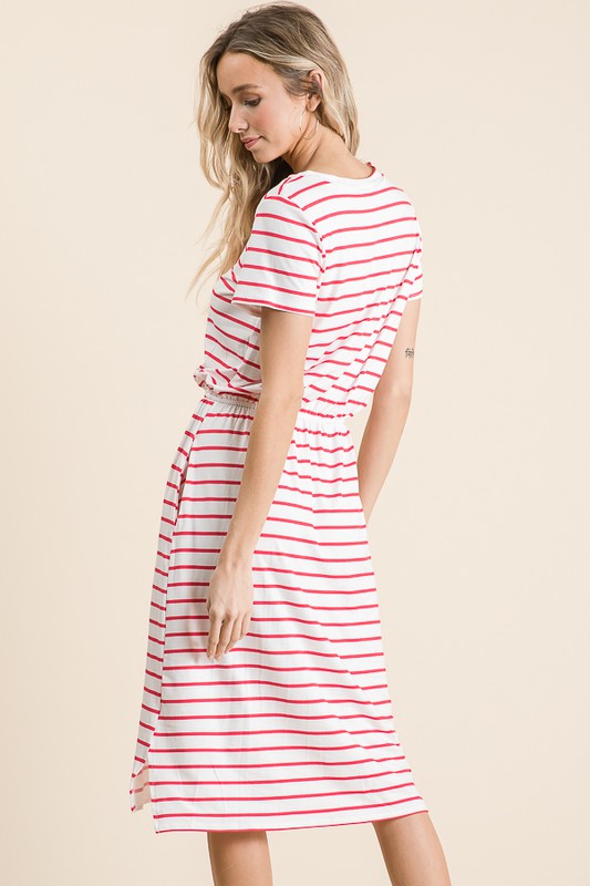 Super Soft Striped Midi Dress