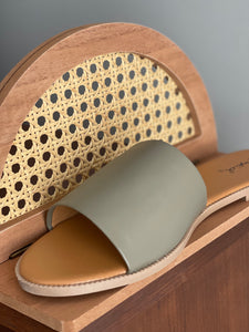 Olive Slide Sandals